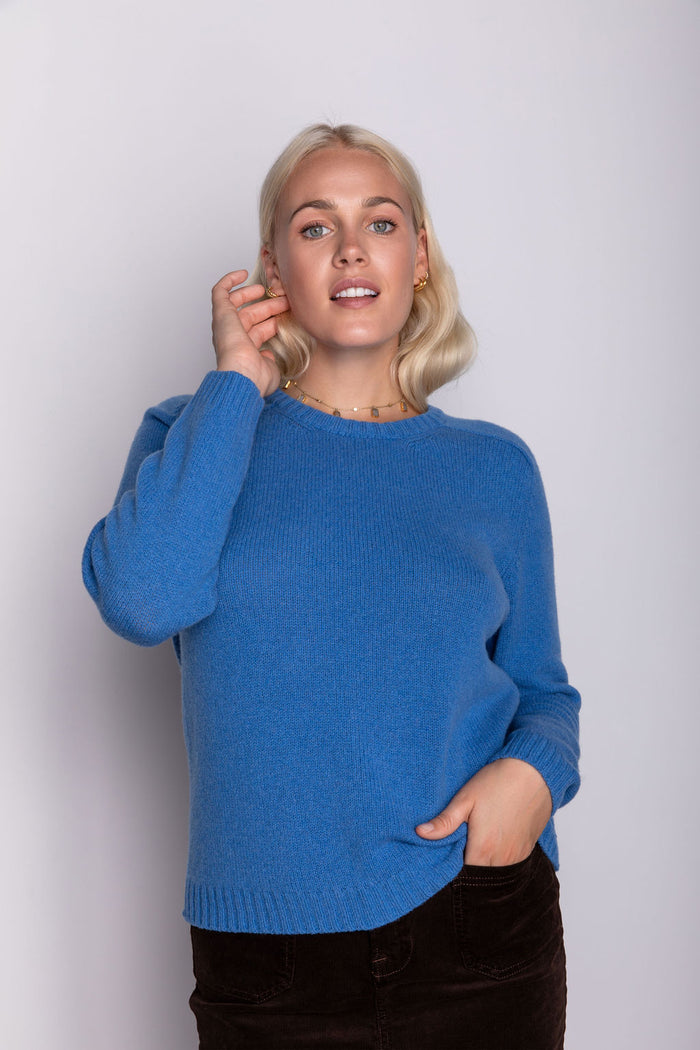 Luna Cashmere Crew-Neck Sweater