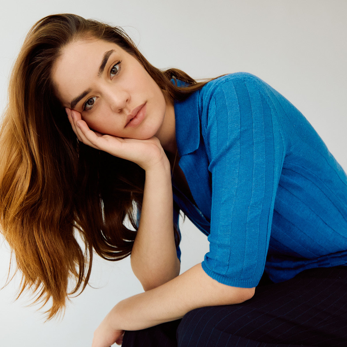 The Carla Cashmere Blend Crewneck Sweater