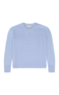 Sabrina Cashmere Blend Crew Neck Sweater – Pale Blue