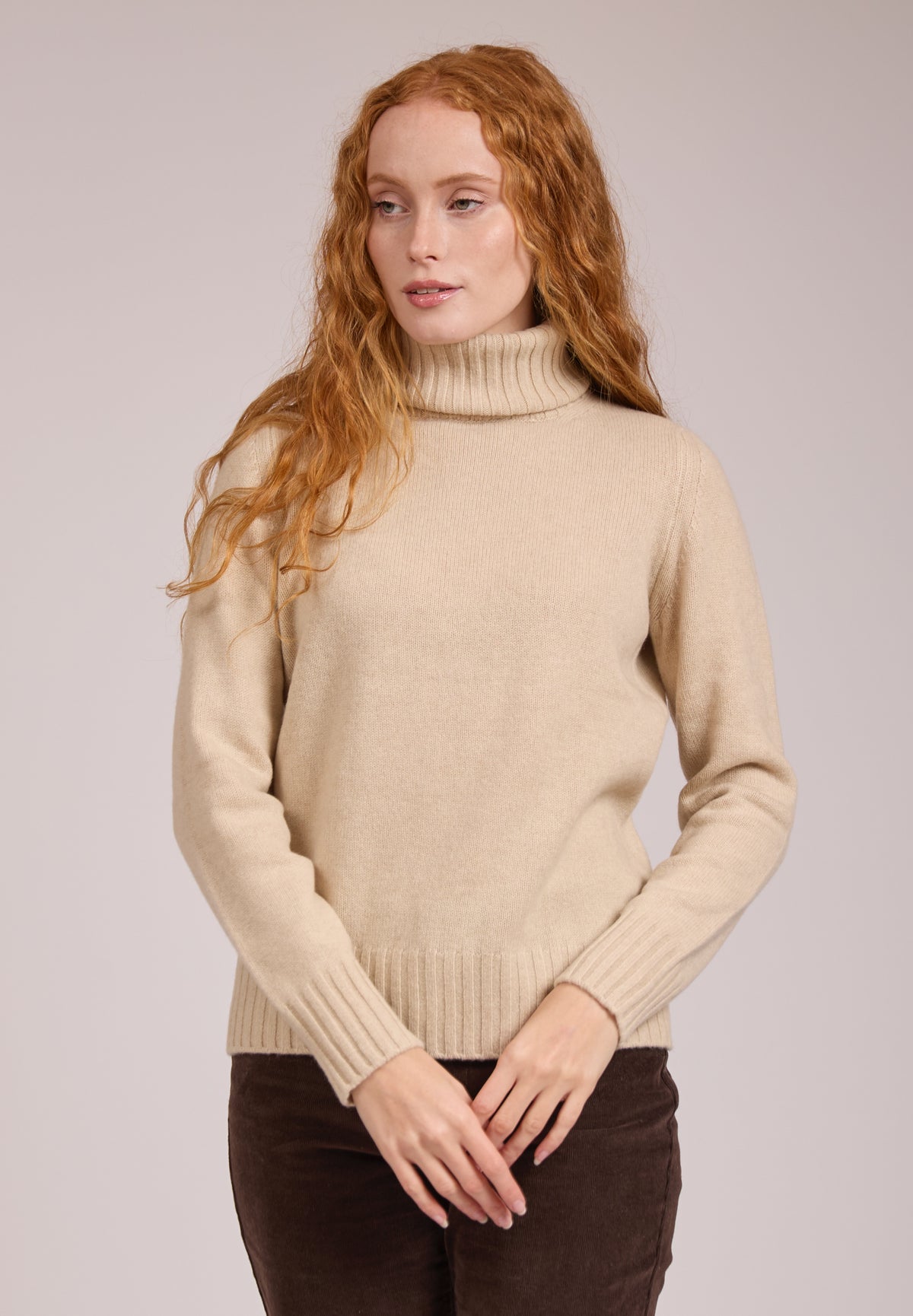 Elena Cashmere Roll-Neck Sweater