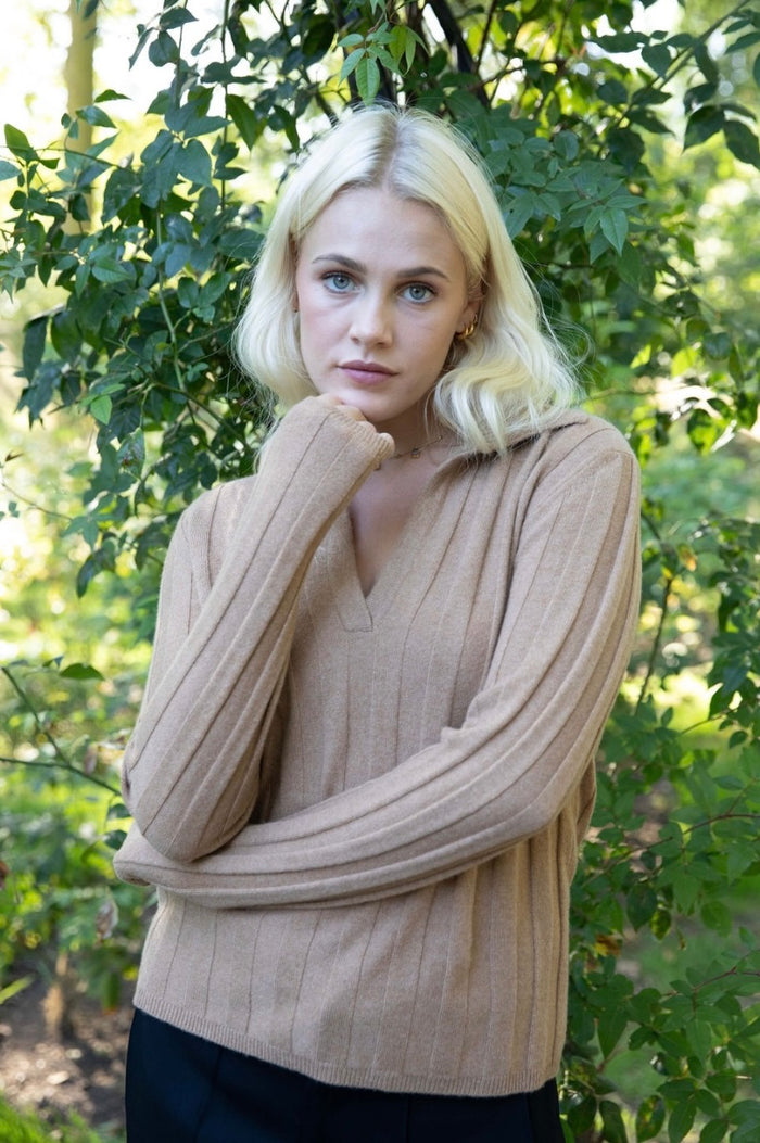 Graziella Cashmere Ribbed Sweater