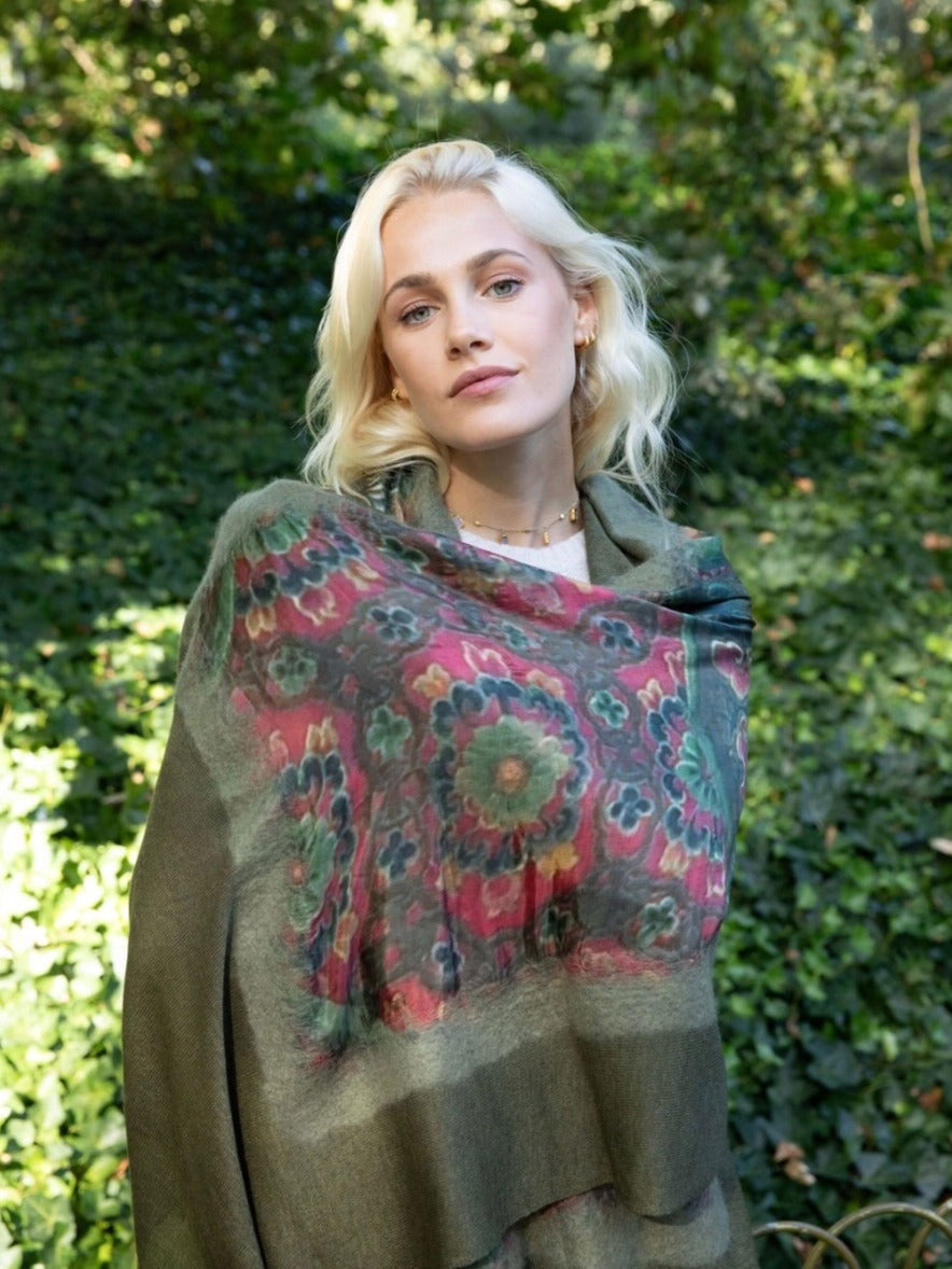 Tibetan Cashmere Silk Scarf