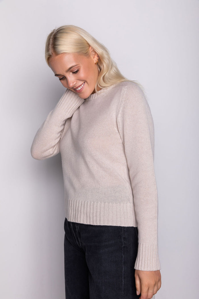 Luna Cashmere Crew-Neck Sweater