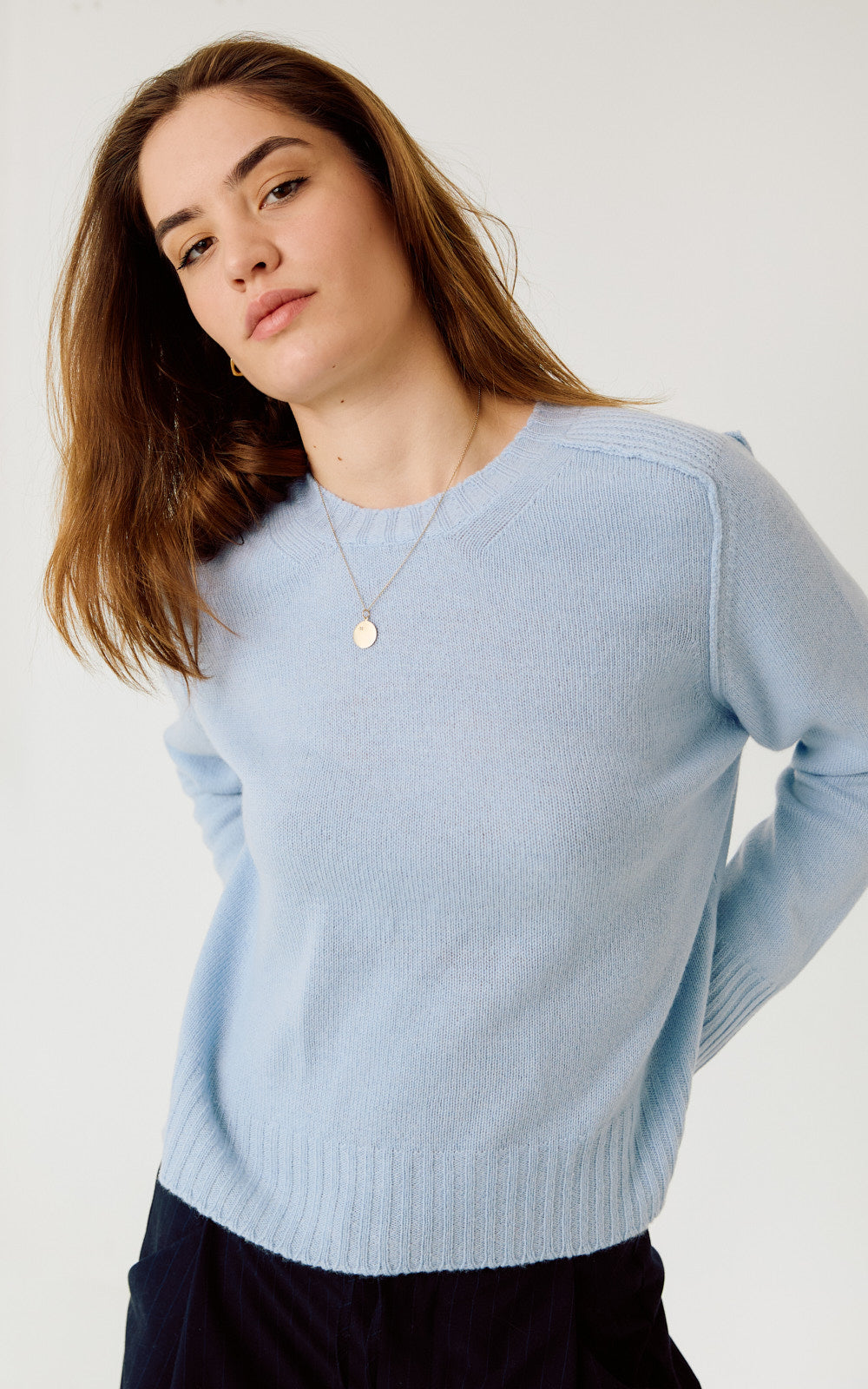 The Sabrina Cashmere Blend Crew Neck Sweater