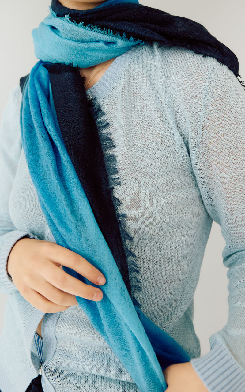 Luca Superfine Cashmere Shawl - Dip-Dyed