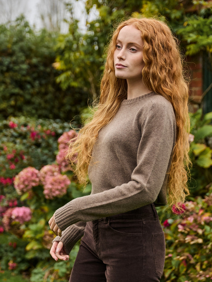 Luna Cashmere Crew-Neck Sweater