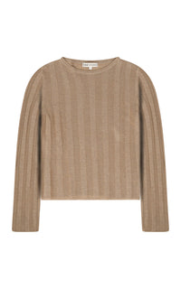 Allegra Cashmere Blend Sweater — Camel