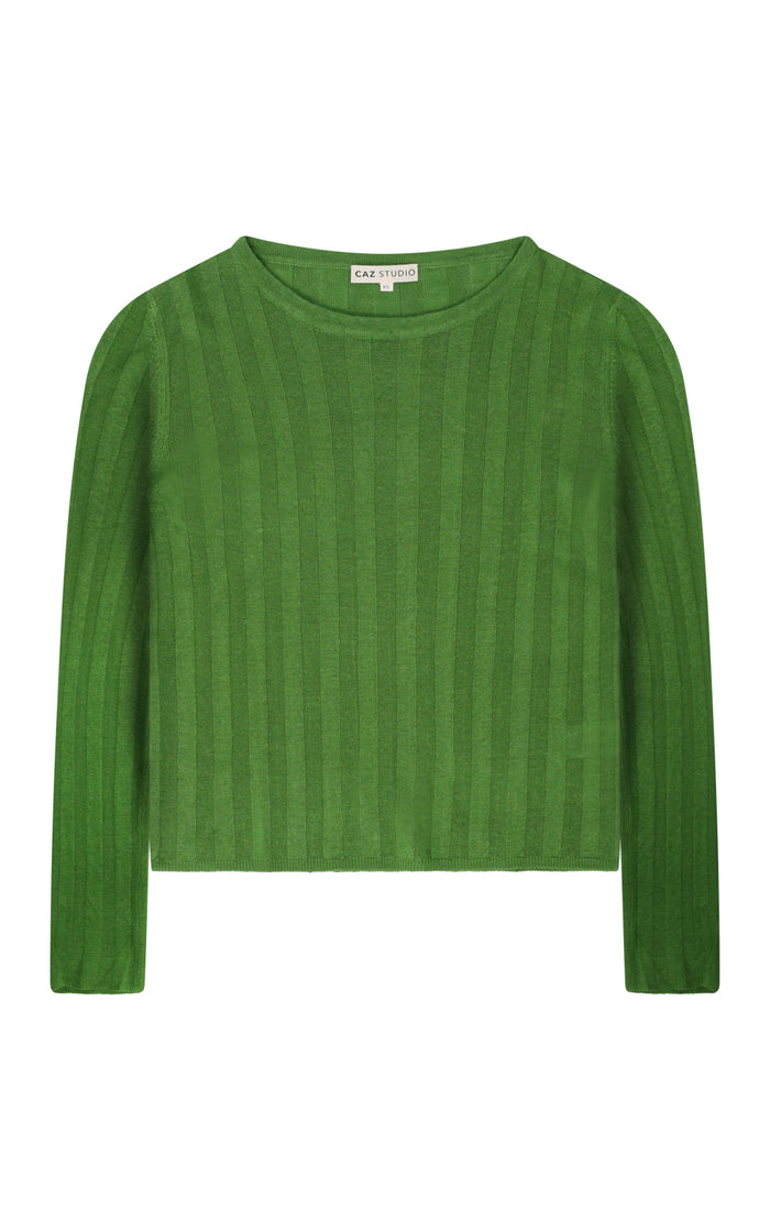 Allegra Cashmere Blend Sweater — Green