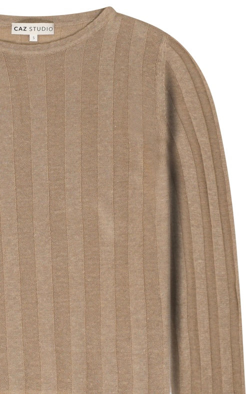 Allegra Cashmere Blend Sweater — Camel