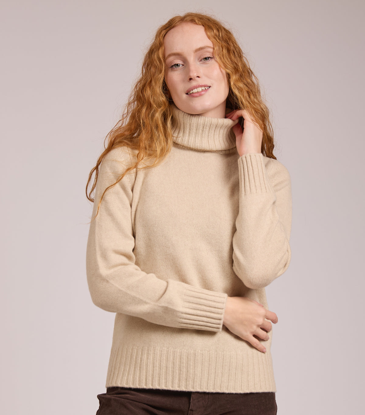 Elena Cashmere Roll-Neck Sweater