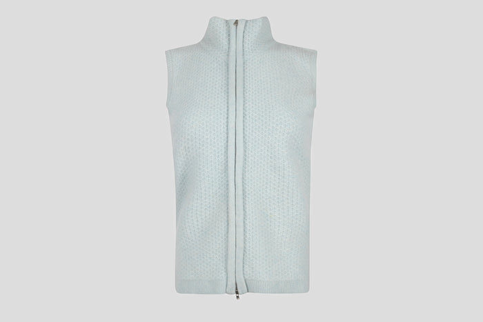 The Sleeveless cable knit gilet