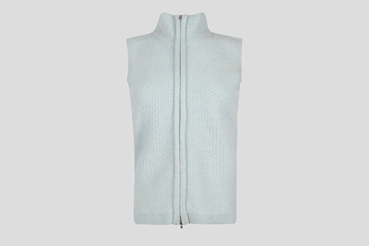 The Sleeveless cable knit gilet