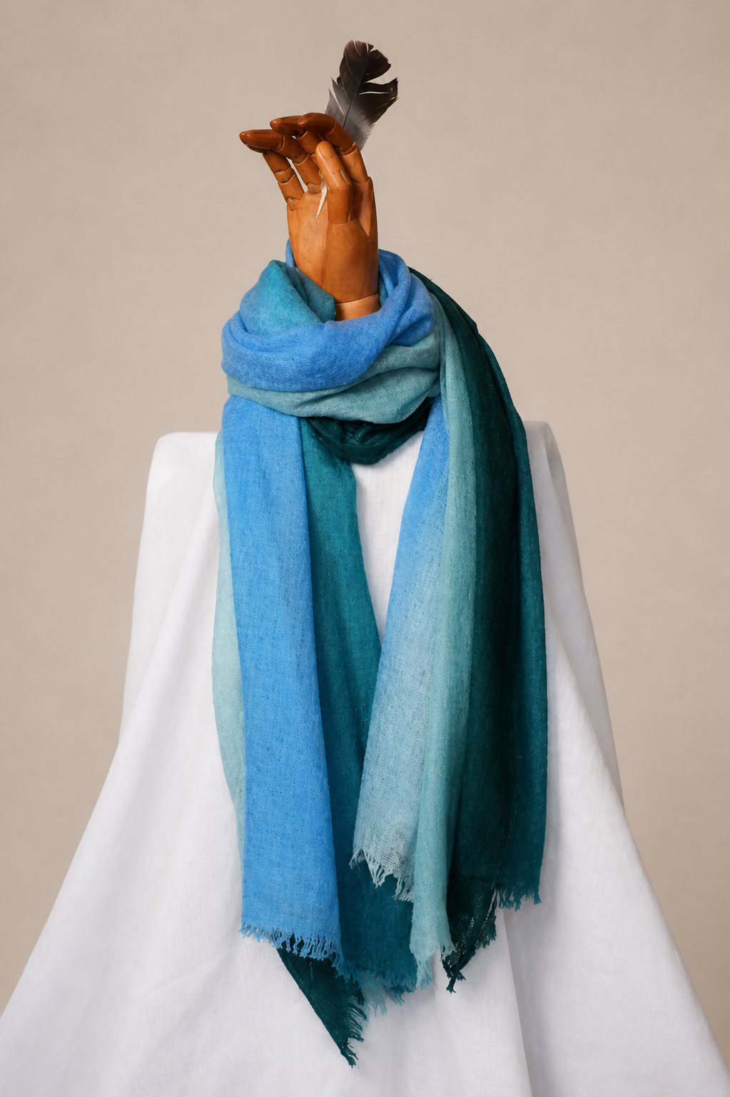 Luca Superfine Cashmere Scarf – Riviera Blue
