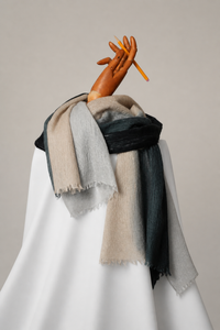 Luca Superfine Cashmere Scarf – Soft Grays