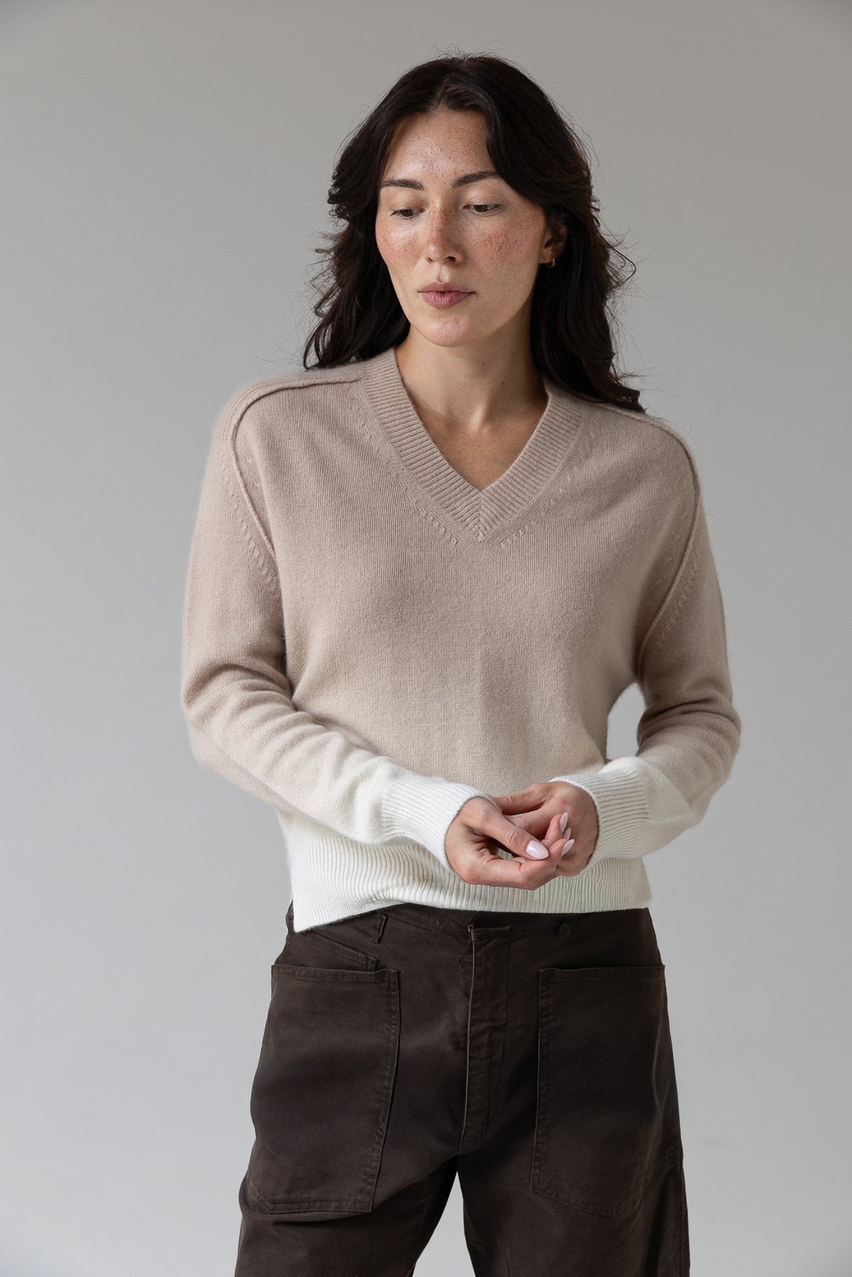 Chiara Cashmere V-Neck Sweater