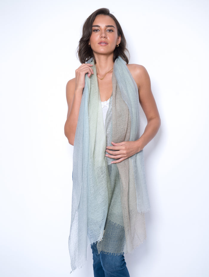 Ari Superfine Dip-Dyed Cashmere Scarf