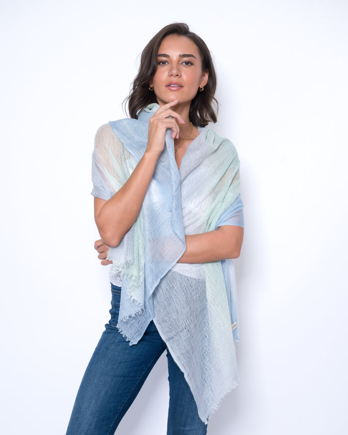 Luca Superfine Cashmere Shawl - Dip-Dyed