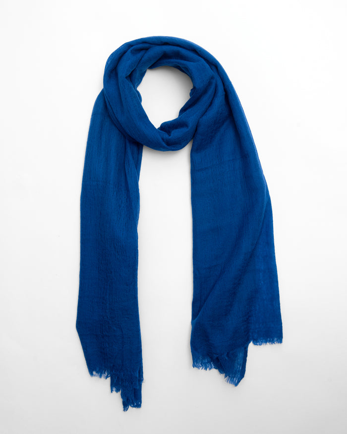 Elia Superfine Cashmere Scarf - Cobalt Blue