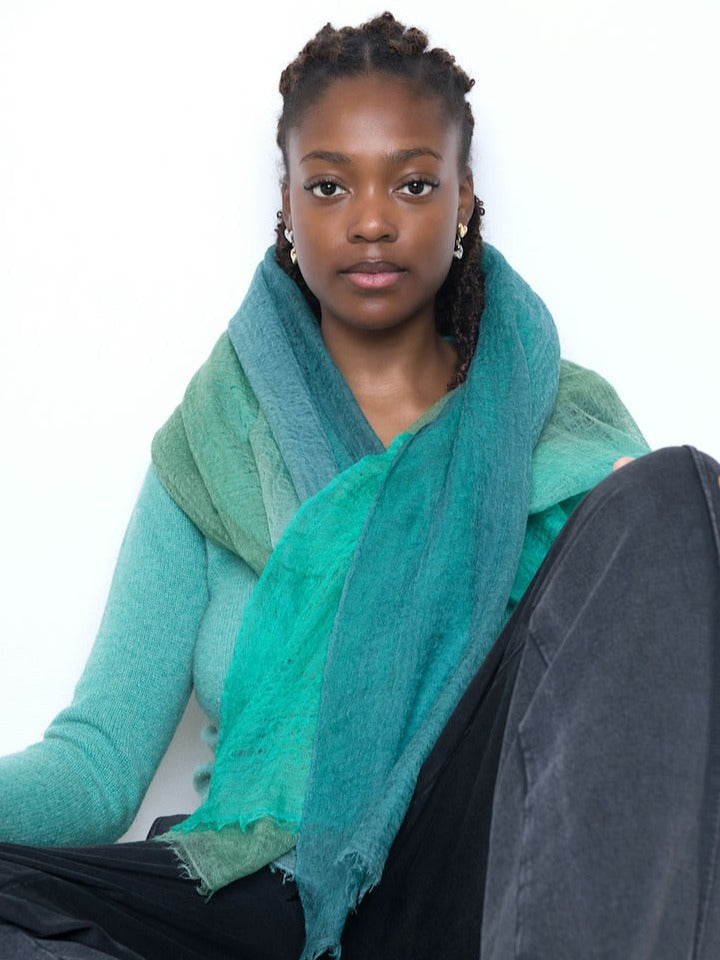 Ari Superfine Dip-Dyed Cashmere Scarf