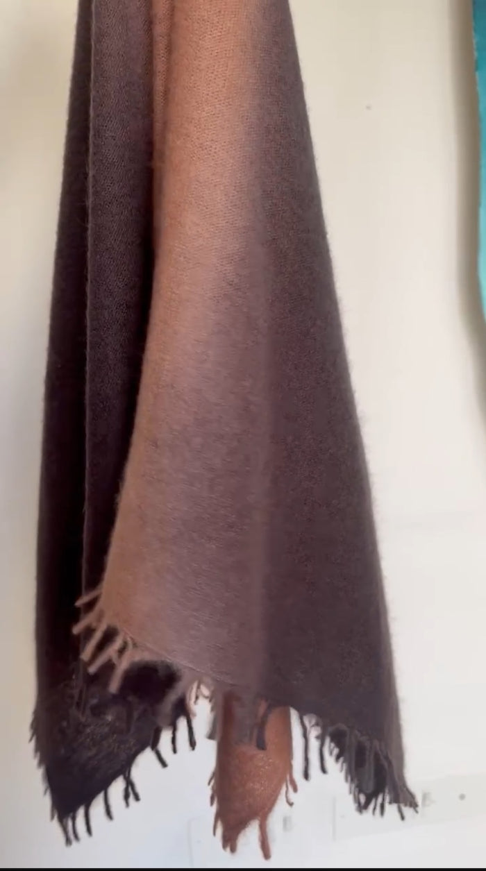 Mika Ombre Semi-Felted Cashmere Scarf
