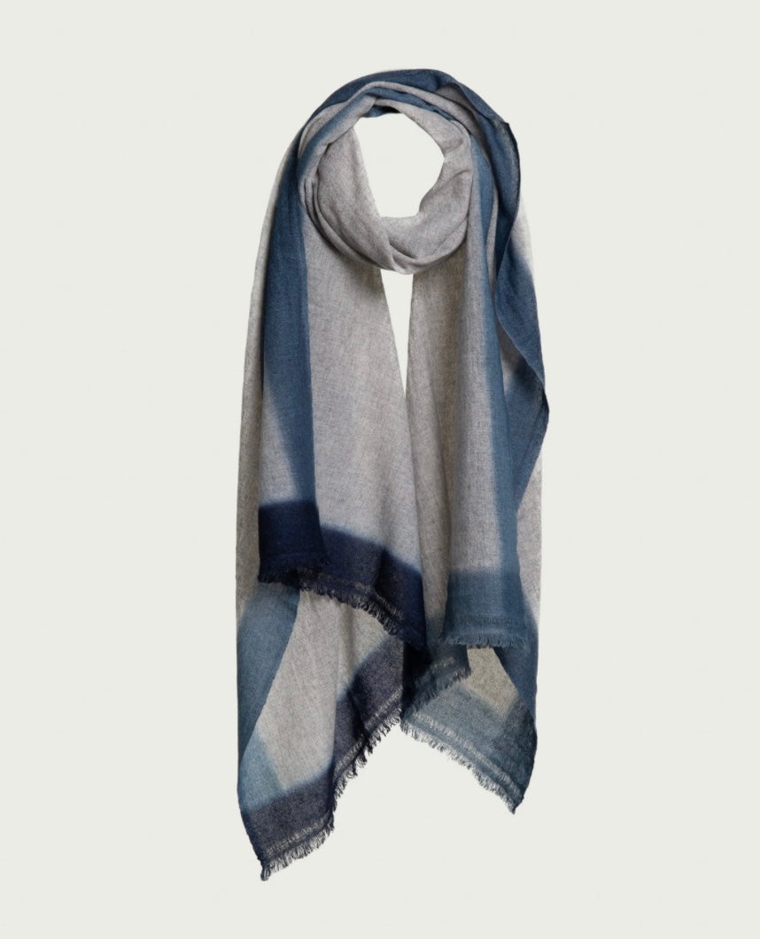 Bibi Handwoven Natural Cashmere Ombre Scarf – Melange & Dip-Dyed Shades