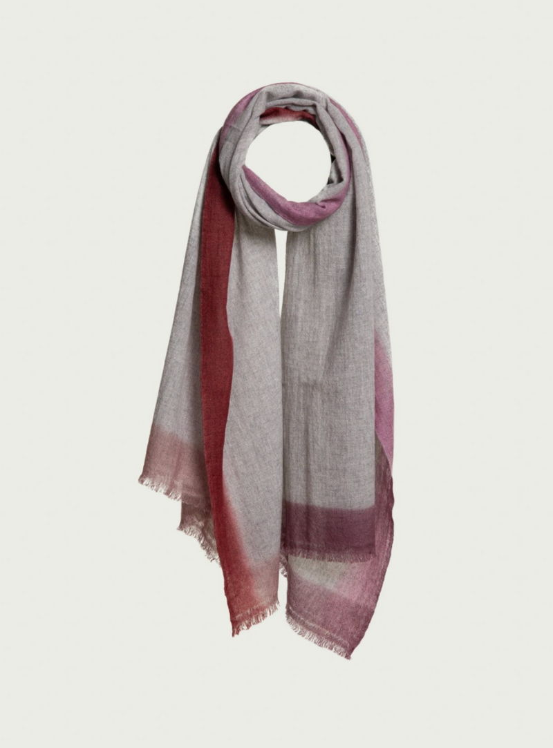 Bibi Handwoven Natural Cashmere Ombre Scarf – Melange & Dip-Dyed Shades