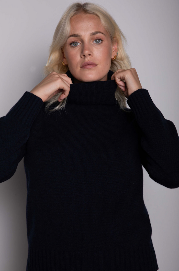 Elena Cashmere Roll-Neck Sweater