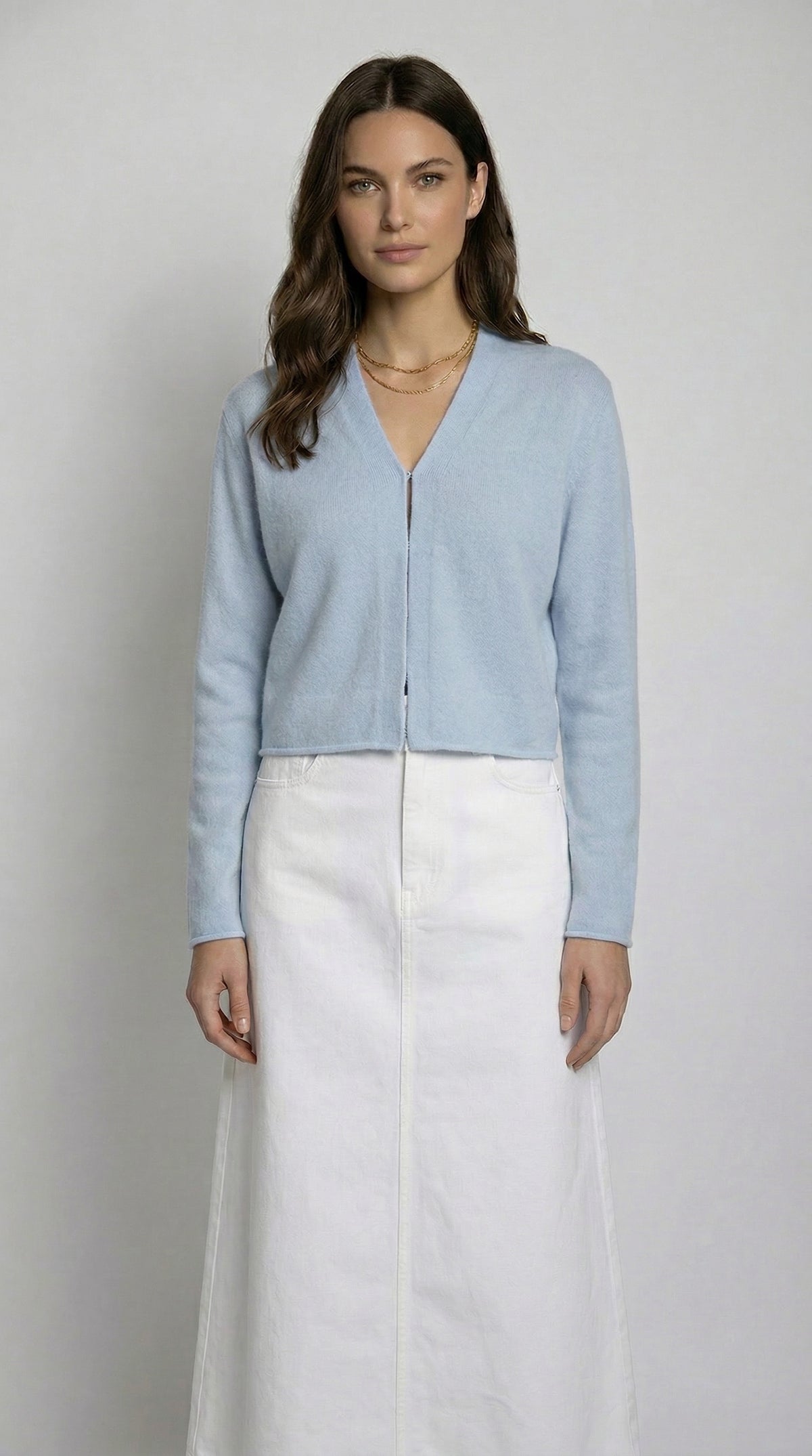 Stella Cashmere Cardigan – Sky Blue
