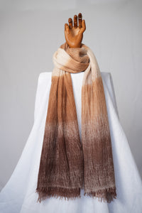 Sasha Cashmere Scarf, hand-dyed in Nepal from Mongolian cashmere — CAZ Studio