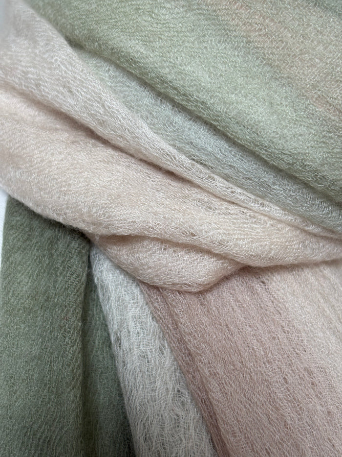 Luca Superfine Cashmere Scarf - Soft Greens