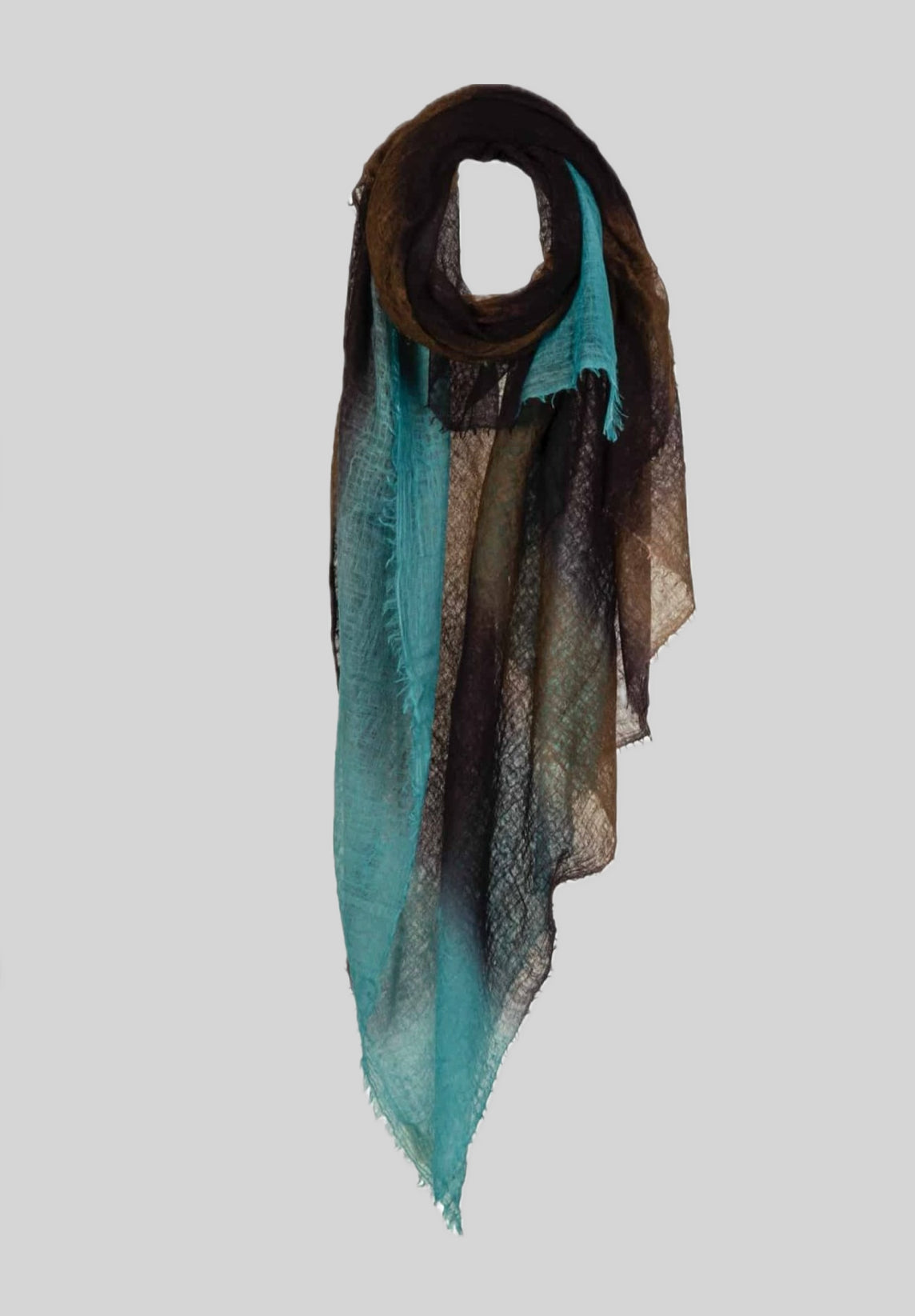 Sasha Stripe Dip-Dye Cashmere Shawl