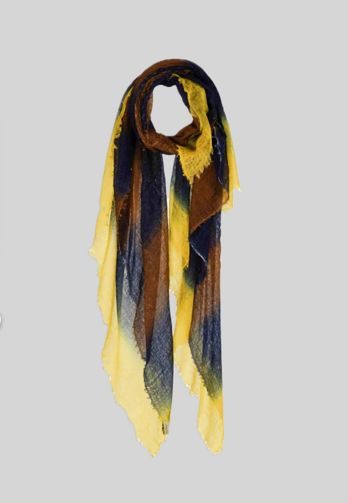 Sasha Stripe Dip-Dye Cashmere Shawl