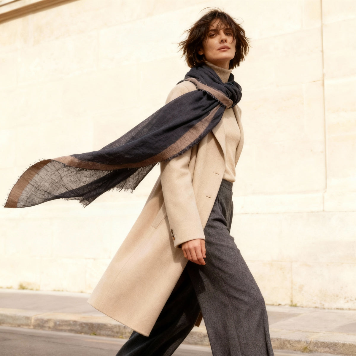 Milo Superfine Cashmere Shawl – Handwoven Luxury