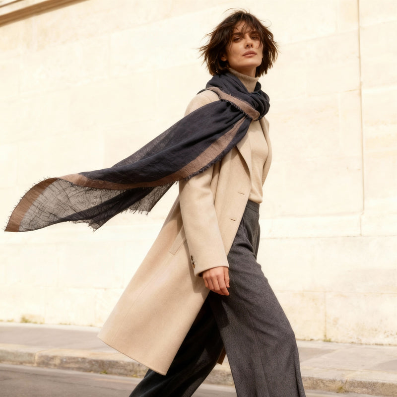 Milo Superfine Cashmere Shawl – Handwoven Luxury